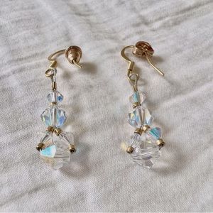 Rainbow Crystal Dangly Earrings